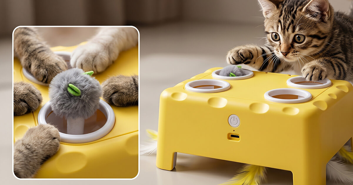 Il Design a 4 Fori di ZampaFurba Tiene i Gatti Sempre in Tensione